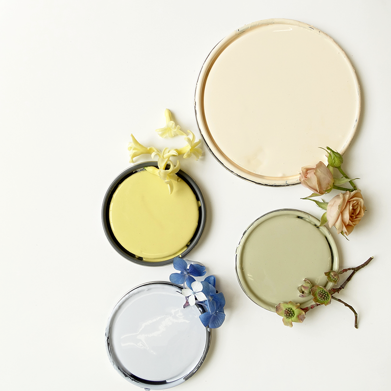 Colorhouse Spring 2018 Color Trends: Featured hues BEESWAX .04, DREAM .03, GLASS .03, CREATE .01. Photo by Colorhouse.